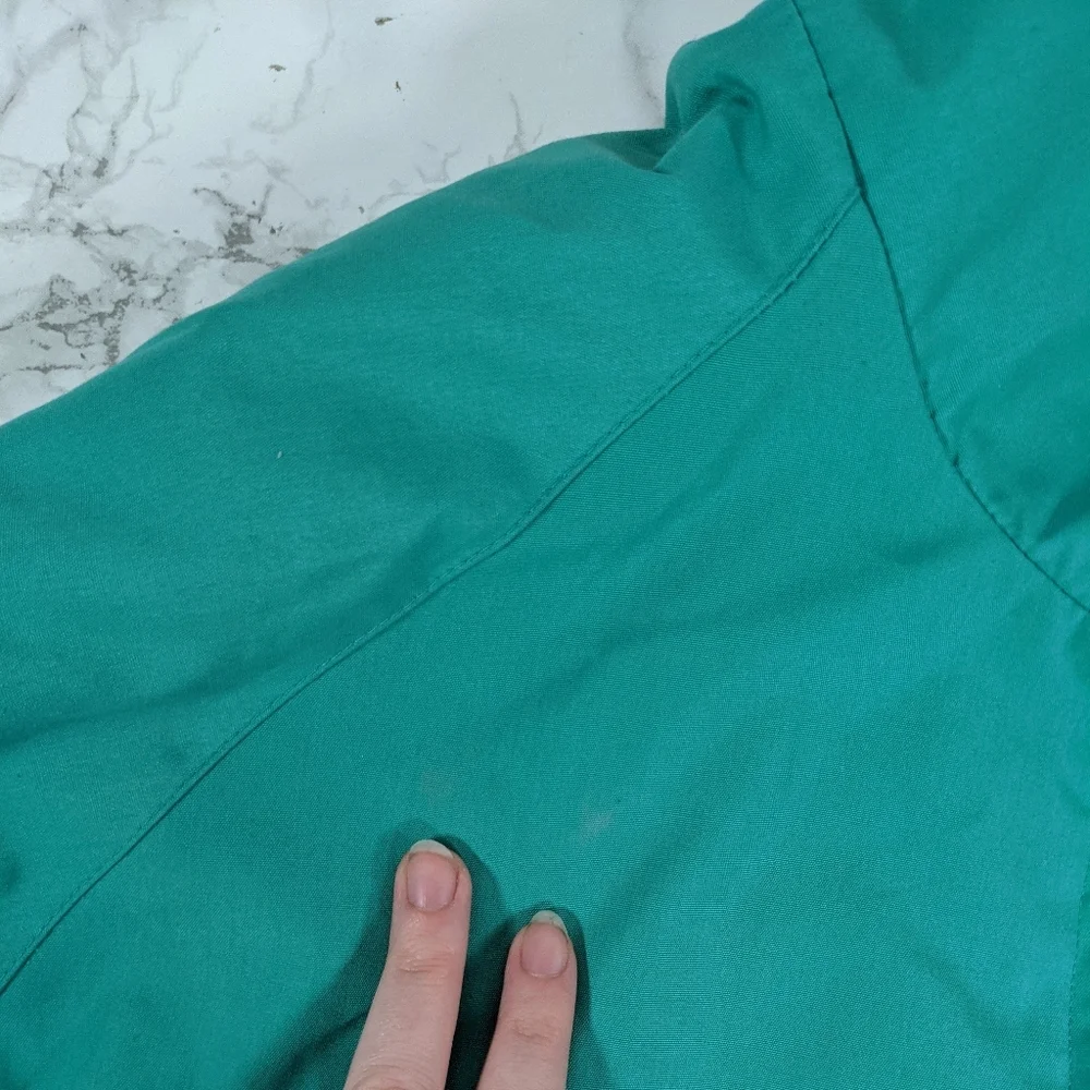 Vintage Lands End Golf Style Teal Jacket Large